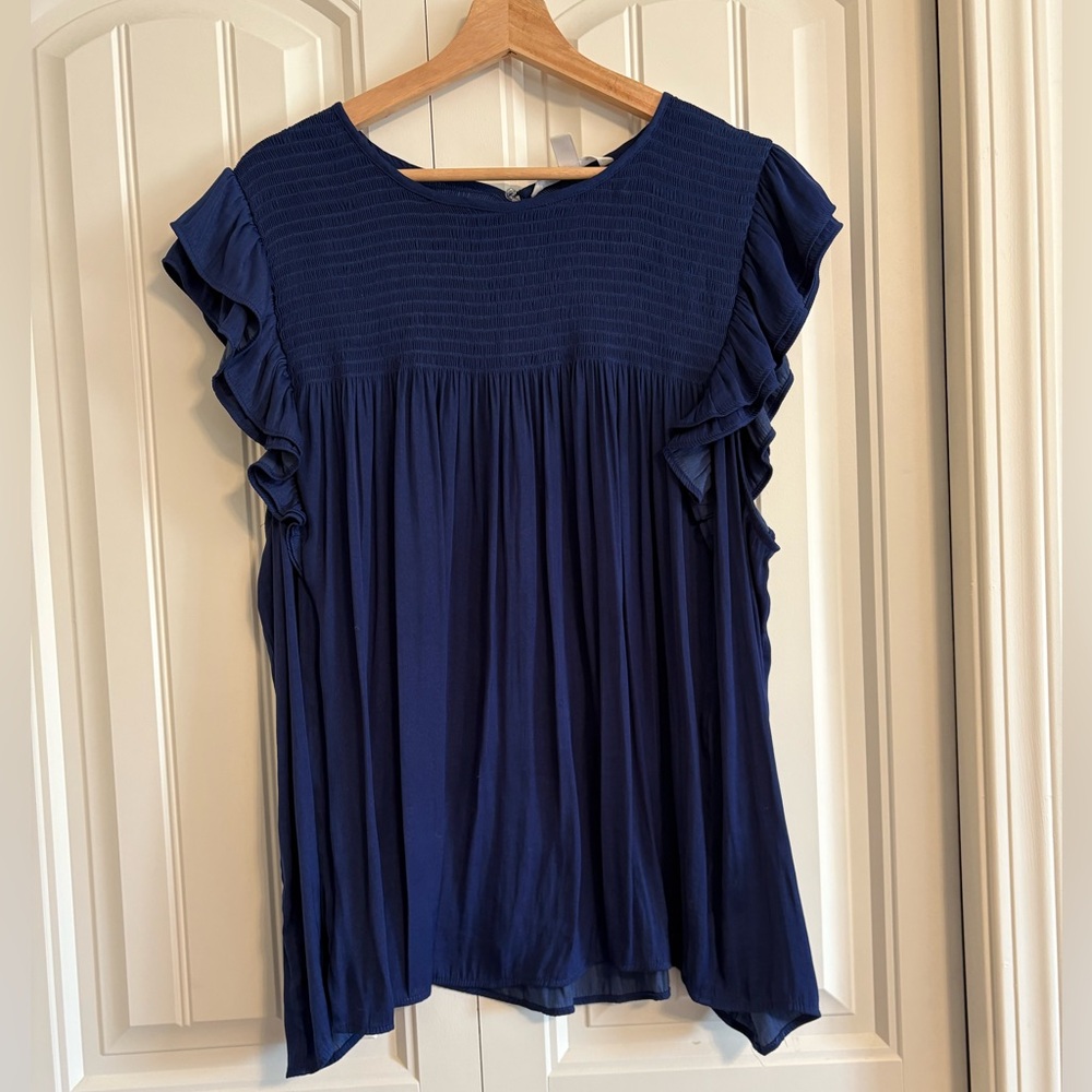 POPSUGAR blouse with keyhole back
